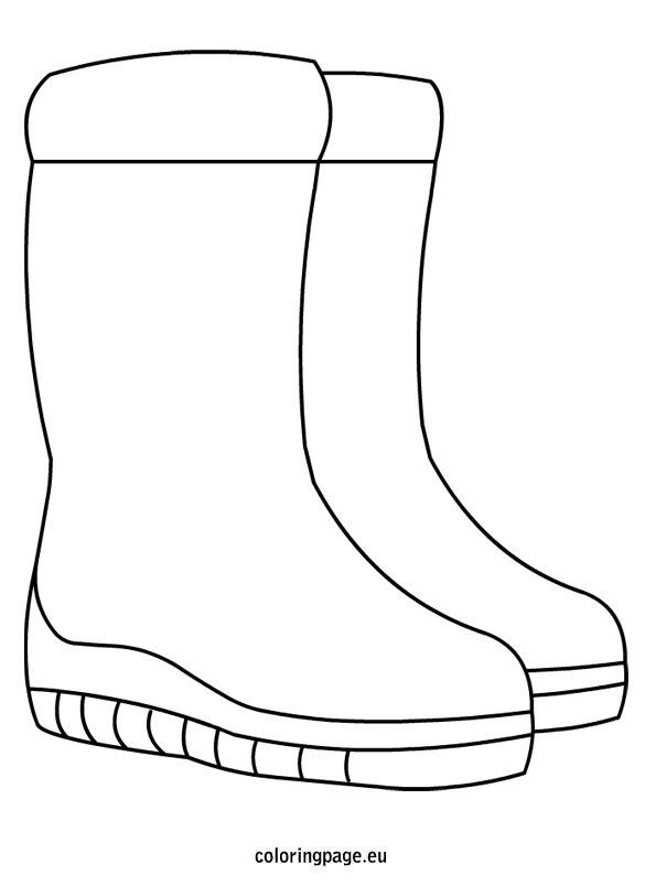 Snow Boots Coloring | Coloring Page