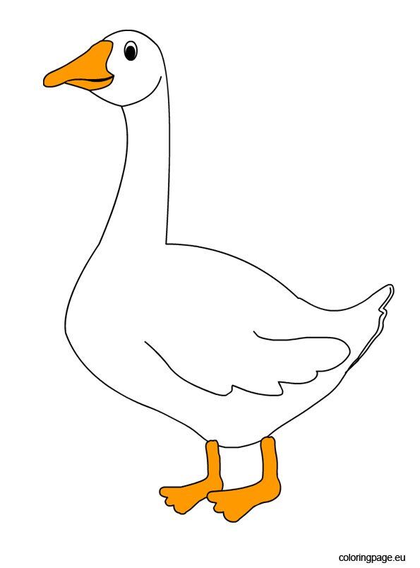 Goose Clipart Coloring Page