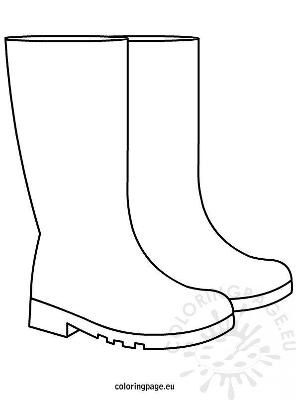 Autumn - Rain Boots | Coloring Page