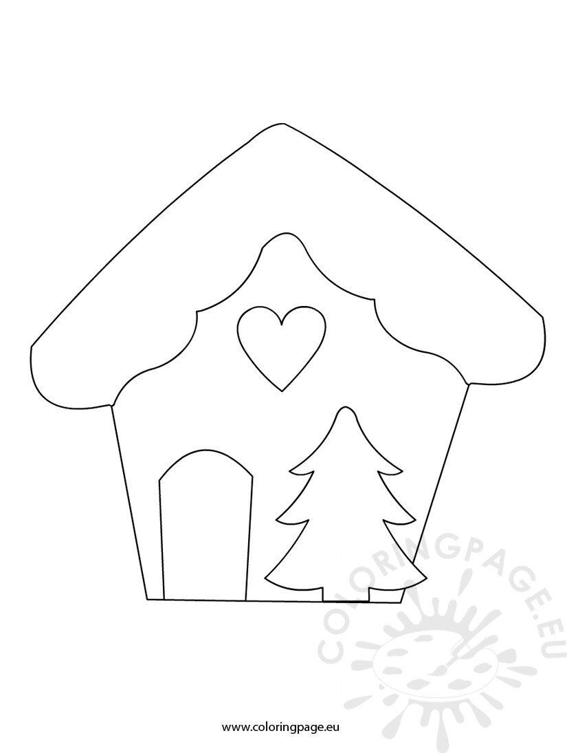 house outline coloring page