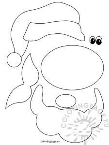 Santa Claus Template Face | Coloring Page