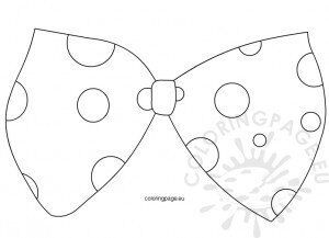 Large clown bow tie template | Coloring Page