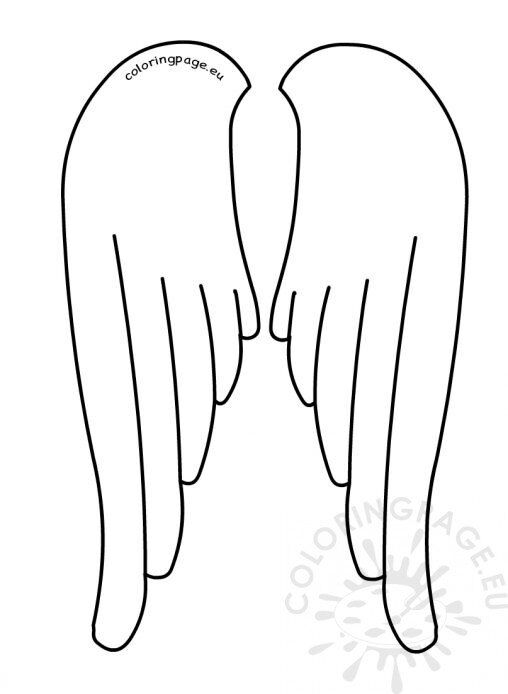 Printable Angel Wings Template | Coloring Page