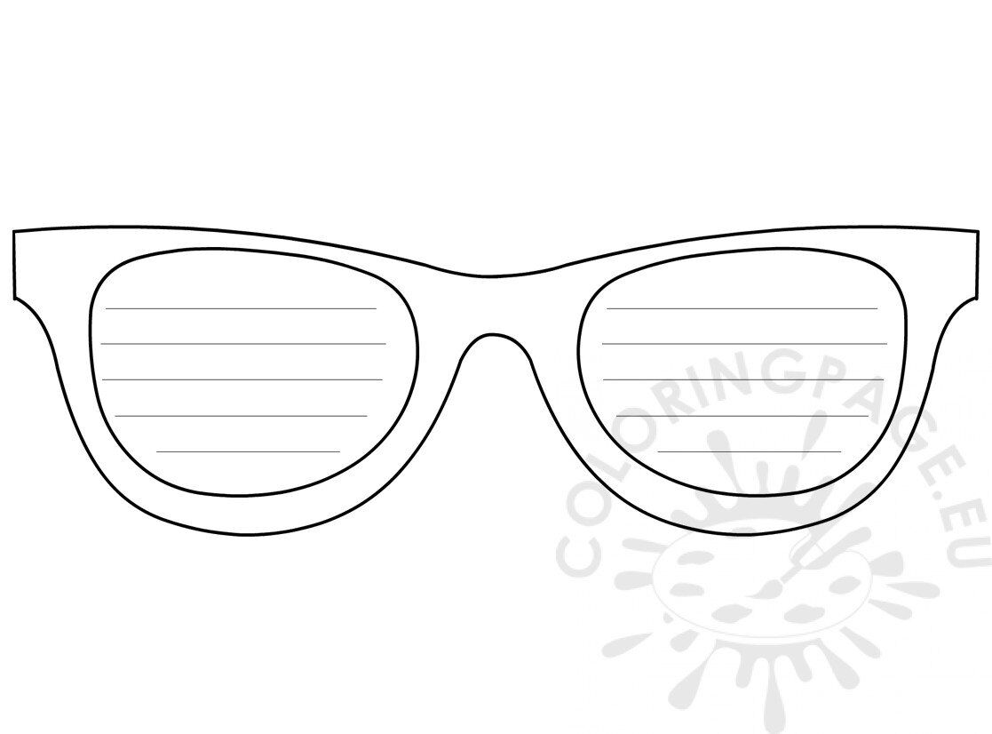 Vecteur Stock Paper Glasses Template, Vector with die cut / laser cut  layers. Sunglasses mock up, Party Eye Glasses. Cut and Fold. White, blank,  isolated Party Sun Glasses on white background, perspective