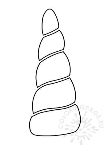 Unicorn horn template printable | Coloring Page