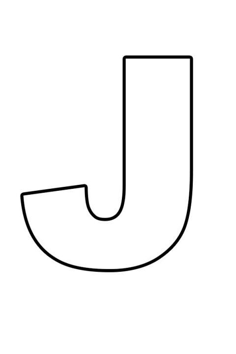 Letter J template | Coloring Page