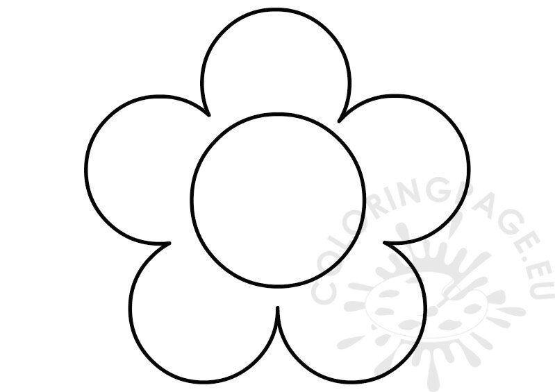 Cute Simple Coloring Page Drawing of Flower Design for Kids Illustration  Stock Vector - Illustration of graphics, creativity: 253462028