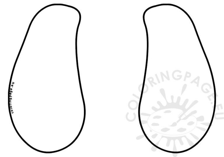 Dog ears template | Coloring Page