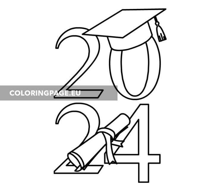 2024 graduate class Coloring Page