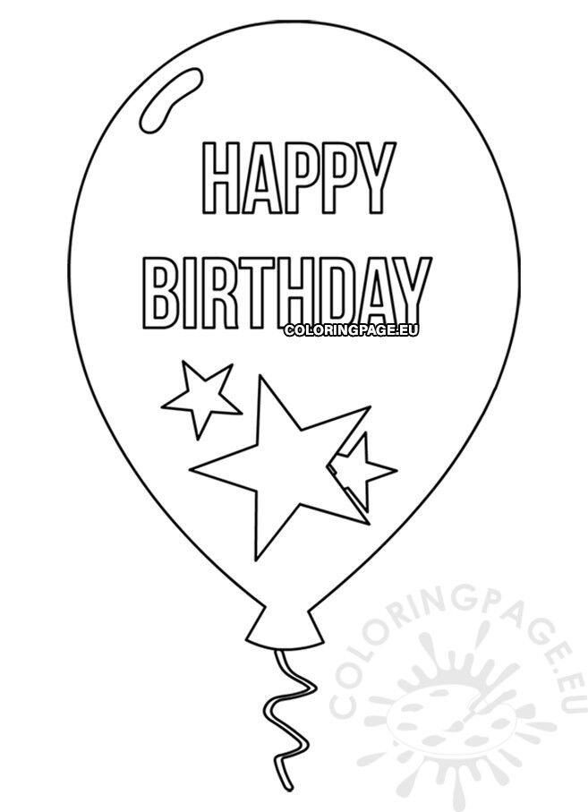 Happy birthday boy | Coloring Page